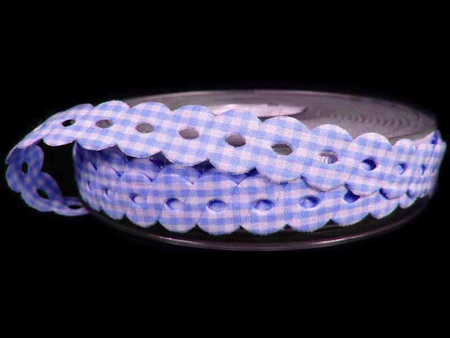 Wstążka 15mm poly PEPITO WARKOCZ błękitna