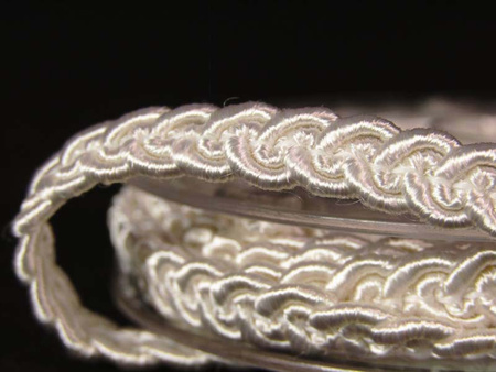 Taśma 0,7cm galonowa wiskoza biała