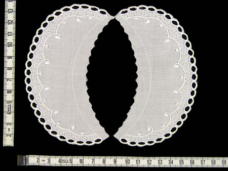 Kołnierzyk BEBE haft bawełna biały