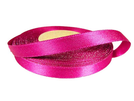 Wstążka 10mm atłas REXOR fuksja