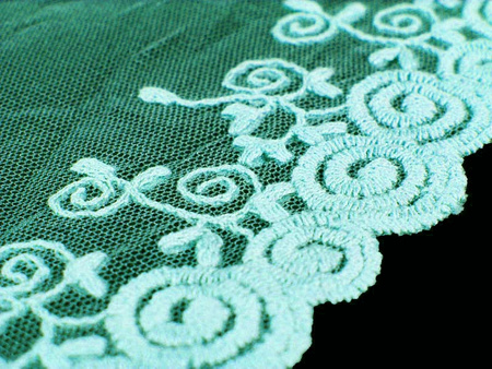 Koronka 10cm tiulowa mięta