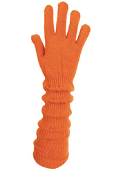 Rękawiczka dluga marszczona pomarańcz
