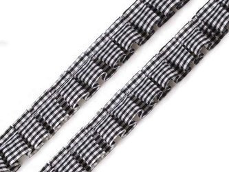 Taśma 1,7cm falbanka pepito czarna