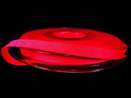 Taśma 6mm ryps poliestrowa neon różowa