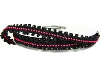 Taśma 10mm elastyczna ROCOCO czarna