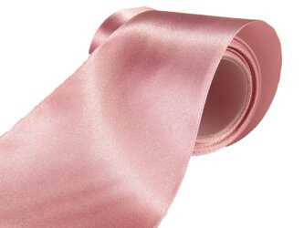 Wstążka 7,5cm atłas jednostronna róż antyczny