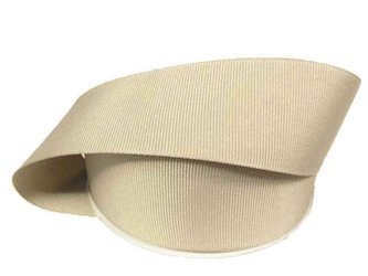 Taśma 38mm ryps poliestrowa jasny beż