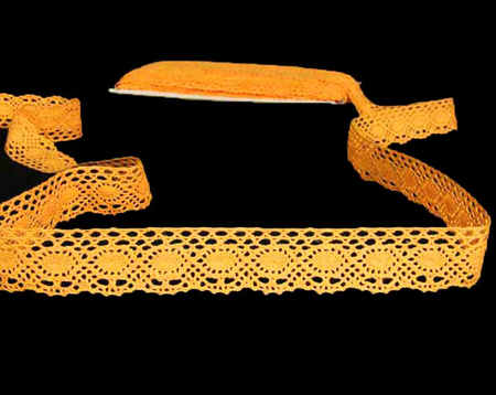 Koronka 2,5cm bawełniana jasnopomarańczowa