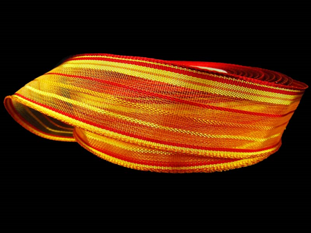 Wstążka 25mm organtyna PASKI pomarańczowa