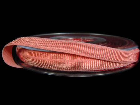 Taśma 8mm elastyczna ryps łosoś