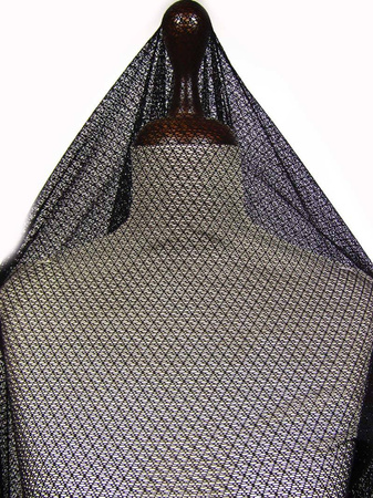 Tiul 155cm miękki ROMB czarny