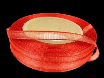 Wstążka 6mm organtyna czerwona