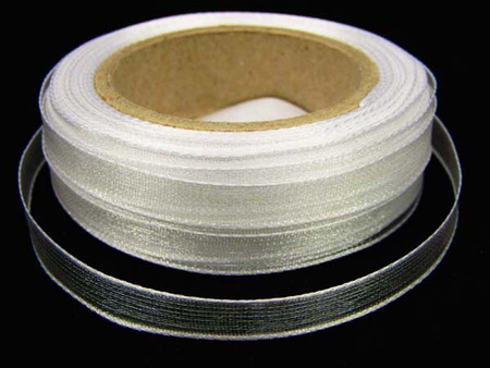 Wstążka 6mm organtyna biała