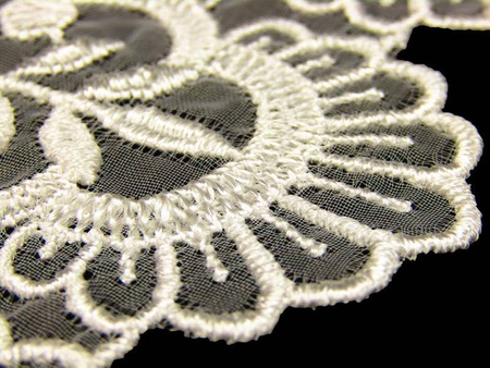 Koronka 13cm organtyna ivory