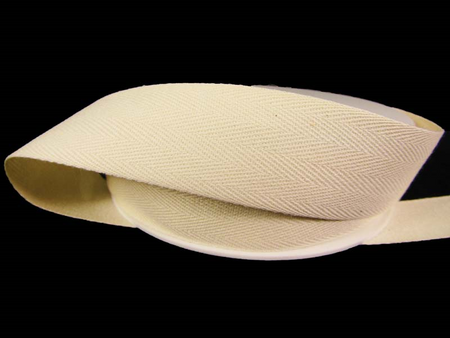 Taśma 30mm bawełniana jodełka natural