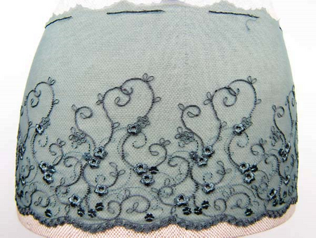 Koronka 15cm tiulowa popiel