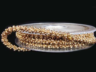 Taśma koralikowa złota