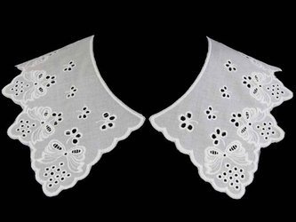 Kołnierzyk damski haft bawełna ivory