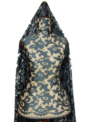 Koronka 110cm tiulowa morska zieleń