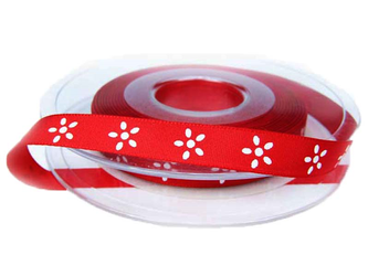 Wstążka 10mm tafta PICCOLA czerwona