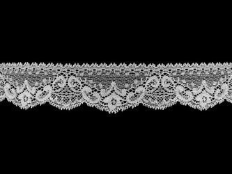 Koronka 3,8cm elastyczna popiel