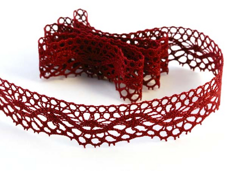 Koronka 2,7cm bawełniana bordo
