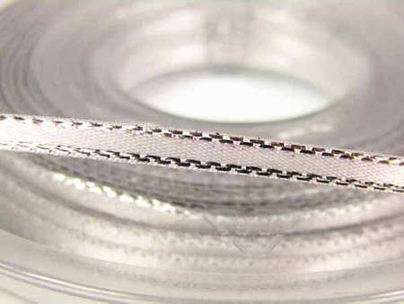 Wstążka 3mm atłas REXOR popiel