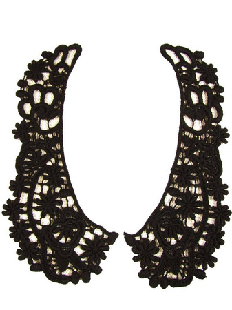 Kołnierzyk damski gipiura czarny