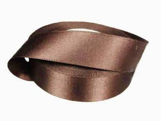 Wstążka 24mm atłas brąz ciemny