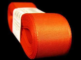 Wstążka 25mm tafta ciemnopomarańczowa