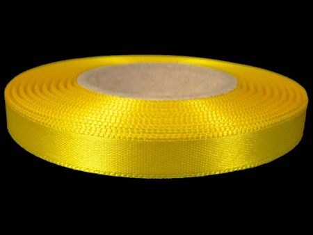 Wstążka 10mm atłas żółta