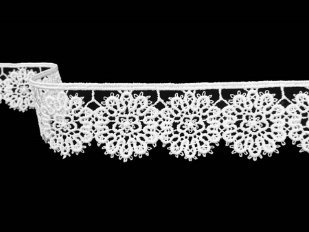 Koronka 3,5cm gipiurowa biała