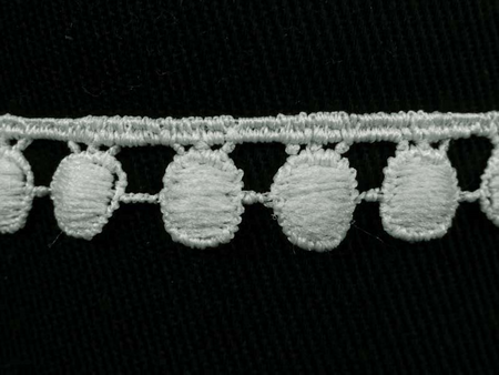 Taśma 1cm BĄBELEK poliester popiel