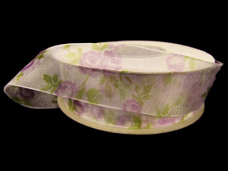 Wstążka 28mm organtyna RÓŻE jasny fiolet