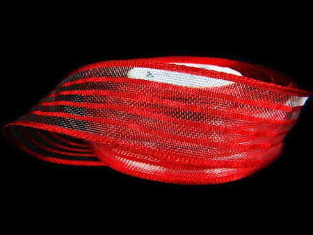 Wstążka 25mm organtyna PASY czerwona