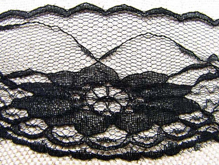 Koronka 6cm stabilna czarna