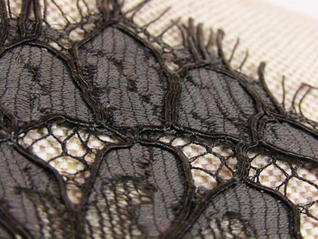 Koronka 140cm tiulowa grafitowa