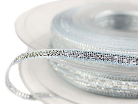 Wstążka 3mm lurex błękitna