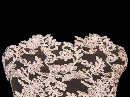 Koronka 140cm tiulowa haft koder jasny beż