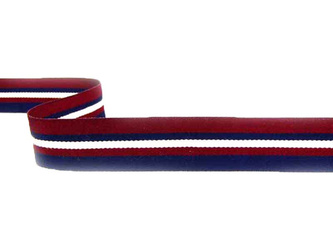 Taśma 25mm tkana LAMPAS bordo
