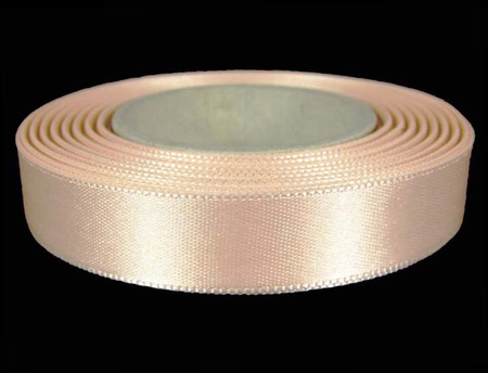 Wstążka 15mm atłas jasna morela