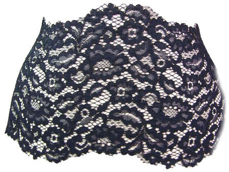 Koronka 19cm stabilna czarna