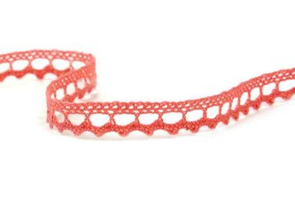 Koronka 0,9cm bawełniana róż koral