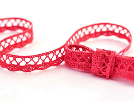 Koronka 1,8cm bawełniana róż koral