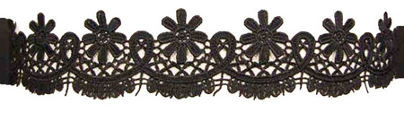Koronka 5,5cm gipiurowa poly czarna