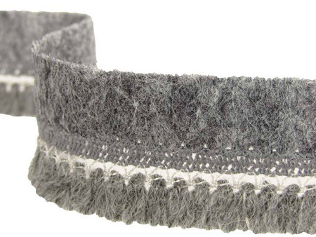 Taśma 2,8cm FRĘDZEL wełna popiel