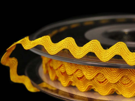 Taśma 7,7mm zygzak wiskoza żółta