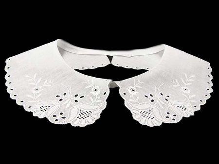 Kołnierzyk młodzieżowy haft bawełna biały