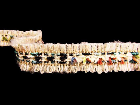 Taśma 2,3cm ozdobna "CHANEL" zielona