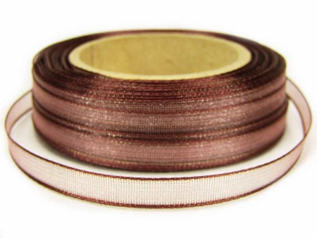 Wstążka 6mm organtyna brąz